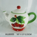 Handpainting apple design ceramic teapots